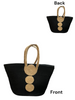 Black Boat Shape Tote Bag