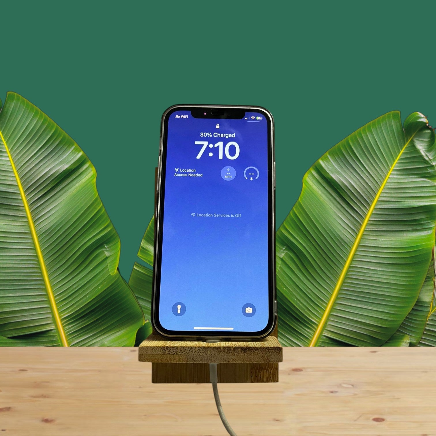 Bamboo mobile stand